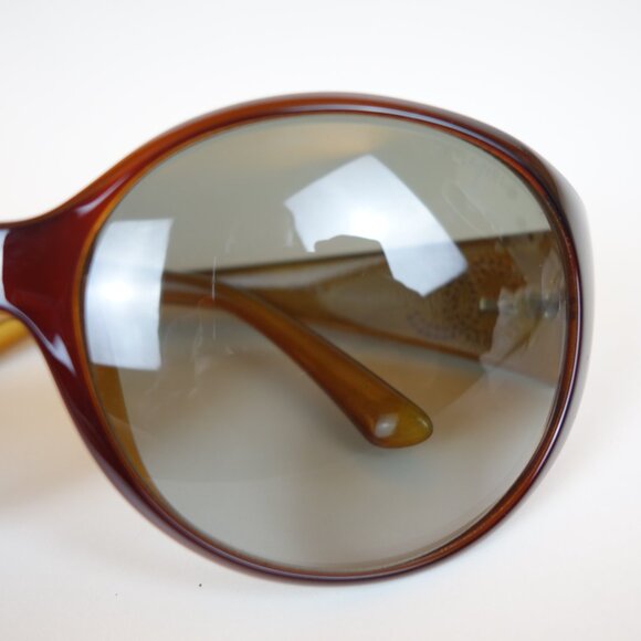 Chanel Oversized Round Rim 6013 B Sunglasses w/ Double Row Crystal CC Logo Arms - Picture 8 of 16